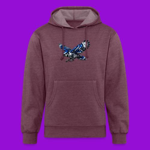 Silver Blue Jay Dive - Unisex Organic Hoodie