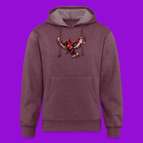 Silver Cardinal in Flight - Unisex Organic Hoodie