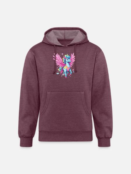 Pegasus - Unisex Organic Hoodie - heather burgundy