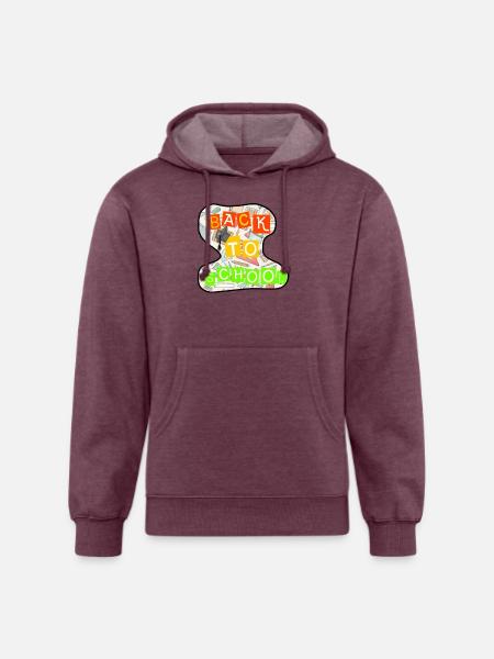 Back to school  - Unisex Organic Hoodie - heather burgundy