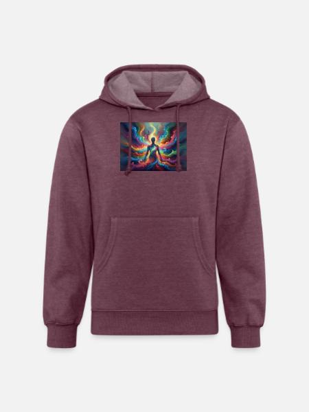 Flash Aura - Unisex Organic Hoodie - heather burgundy