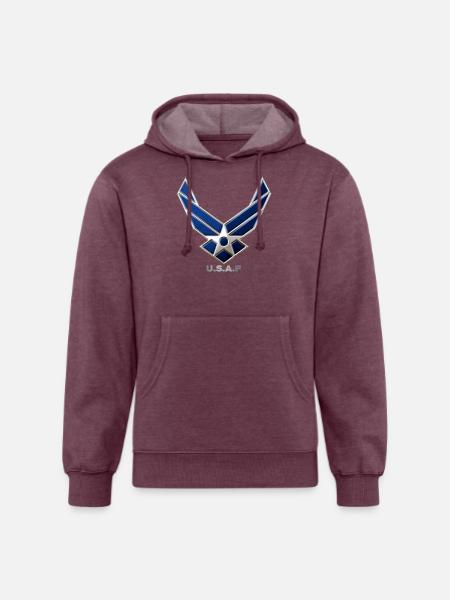 usaf - Unisex Organic Hoodie - heather burgundy