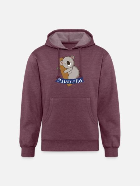 Australia - Unisex Organic Hoodie - heather burgundy