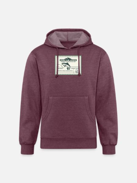 Fishing License PR - Unisex Organic Hoodie - heather burgundy