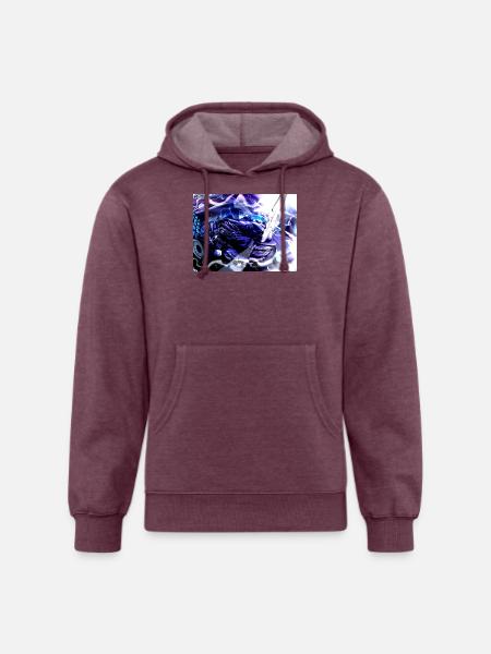 Moonlit Oni Blade - Unisex Organic Hoodie - heather burgundy
