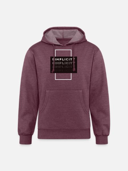 simplicity - Unisex Organic Hoodie - heather burgundy