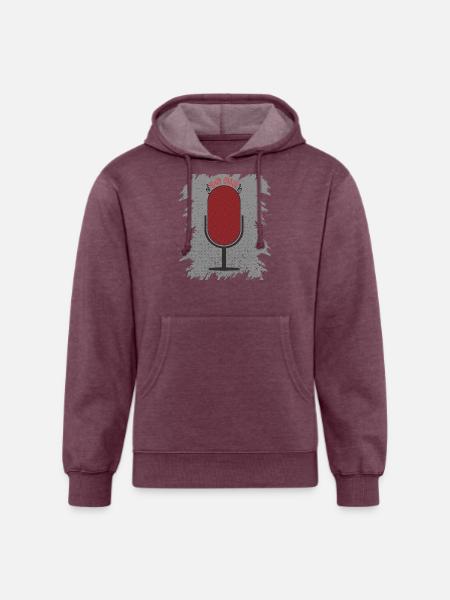 On Air Microphone - Unisex Organic Hoodie - heather burgundy