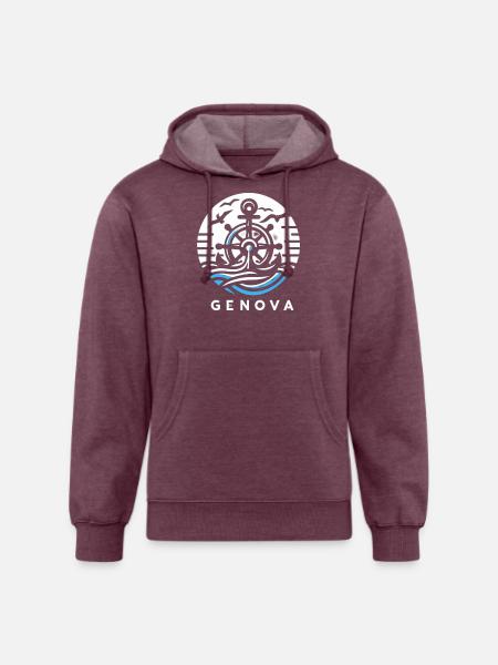 Genova - Unisex Organic Hoodie - heather burgundy