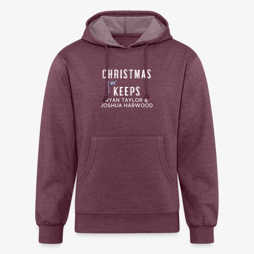 Christmas for Keeps - White Font - Unisex Organic Hoodie