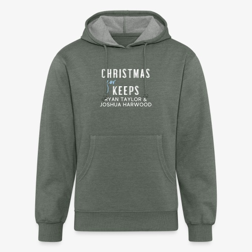 Christmas for Keeps - White Font - Unisex Organic Hoodie