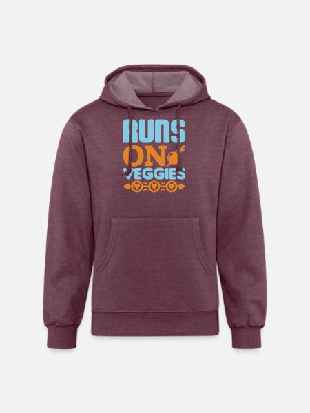 Live vegan live well - Unisex Organic Hoodie - heather burgundy