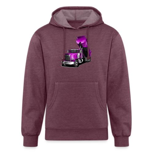 Dump Truck Purple - Unisex Organic Hoodie