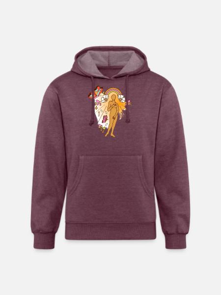 Custom Creations - Unisex Organic Hoodie - heather burgundy