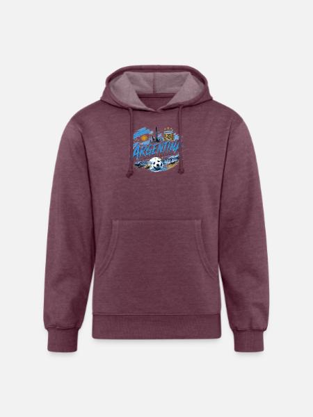 Sky Blue Glory - Unisex Organic Hoodie - heather burgundy