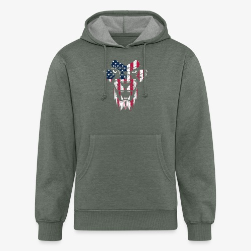 American Flag Lion - Unisex Organic Hoodie