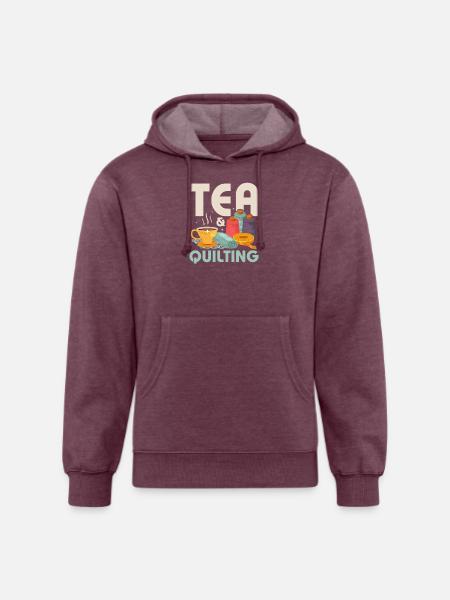 Tea & Quilting Sewing Quilter - Unisex Organic Hoodie - heather burgundy