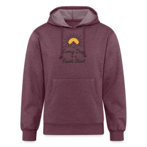 Inspirational Mountain Sunrise Motif - Unisex Organic Hoodie