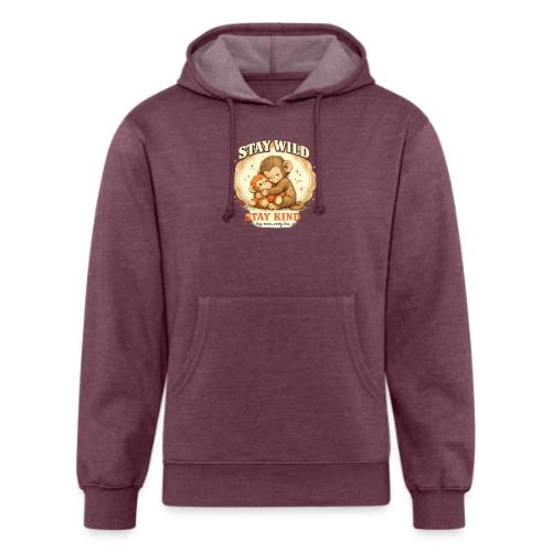 Stay Wild Stay Kind Punch Monkey Hug - Unisex Organic Hoodie
