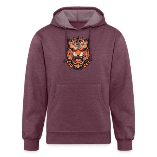 Tribal Demon Wolf Mask - Unisex Organic Hoodie