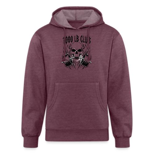 1000 LB Club Skull Barbell Powerlif - Unisex Organic Hoodie