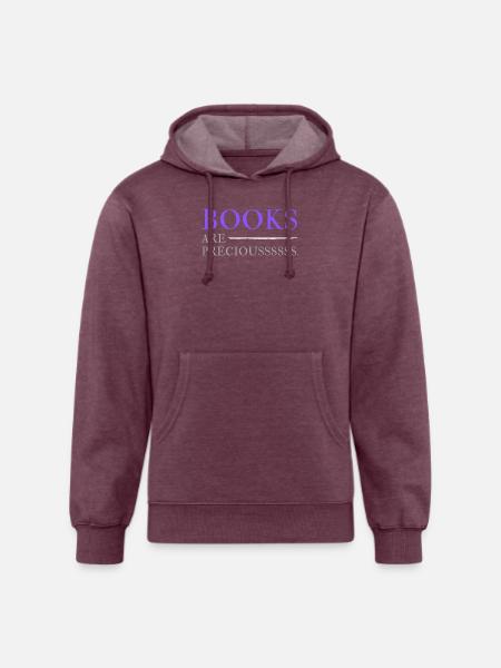 books are precious - Unisex Organic Hoodie - heather burgundy