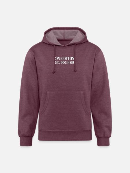 Dog Hair Cotton Blend Tee - Unisex Organic Hoodie - heather burgundy