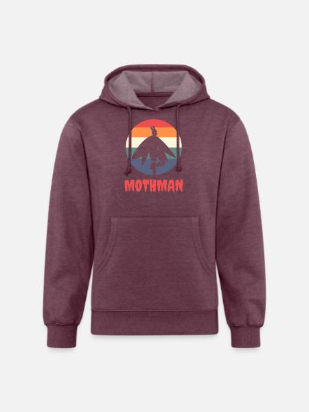 Mothman - Unisex Organic Hoodie - heather burgundy