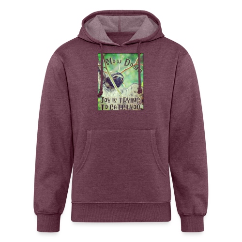 Sloth. Slow Down. Joy is Trying to Catch You. - Unisex Organic Hoodie