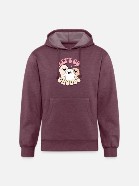Let s go Ghouls - Unisex Organic Hoodie - heather burgundy