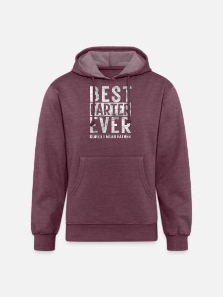 farter father Fathers Retro - Unisex Organic Hoodie - heather burgundy