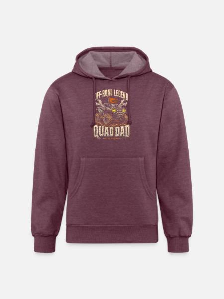 ATV Quad ATVs Quad Dad - Unisex Organic Hoodie - heather burgundy