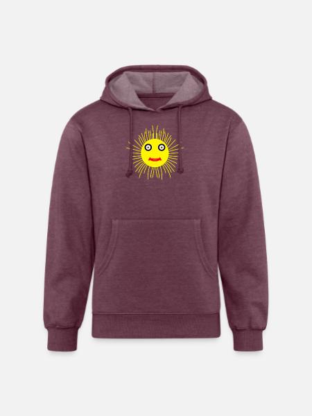 Sunrise Serenity - Unisex Organic Hoodie - heather burgundy