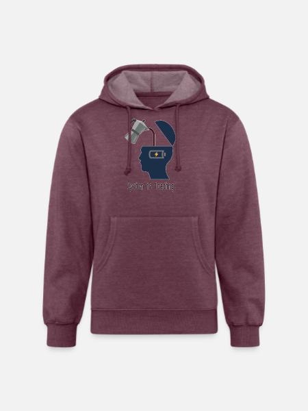 System is loading - Unisex Organic Hoodie - heather burgundy