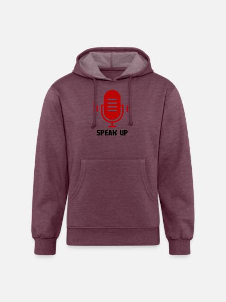 Speak Up - Unisex Organic Hoodie - heather burgundy