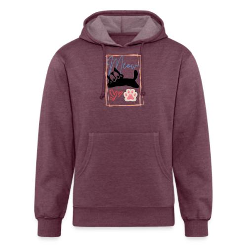 Meow Cat Paw Cute Kitty Lover Design - Unisex Organic Hoodie