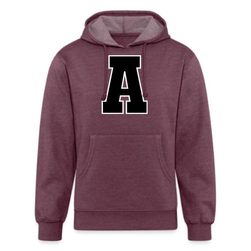 Varsity Letter A Athletic Monogram Design - Unisex Organic Hoodie