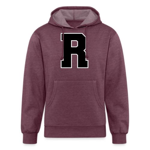 Varsity Letter R Athletic Monogram - Unisex Organic Hoodie
