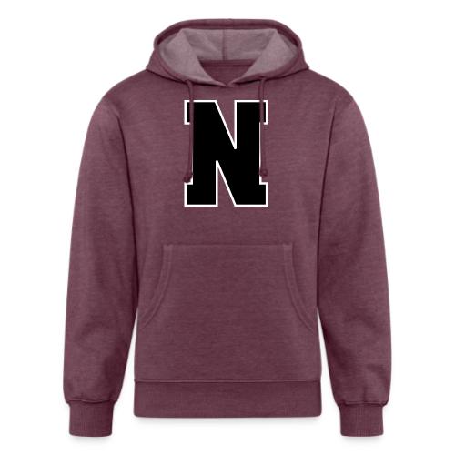 Varsity Letter N Athletic Font Graphic - Unisex Organic Hoodie