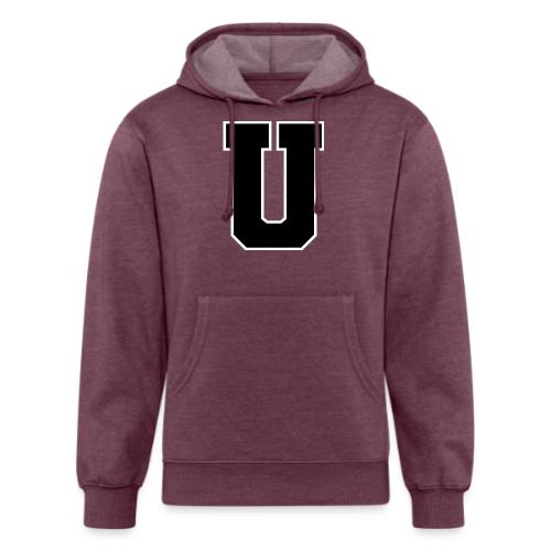 Varsity Letter U Collegiate Monogram - Unisex Organic Hoodie