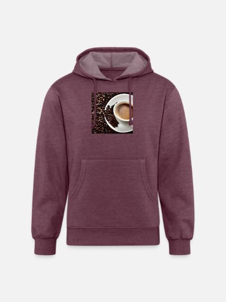 Morning coffee - Unisex Organic Hoodie - heather burgundy