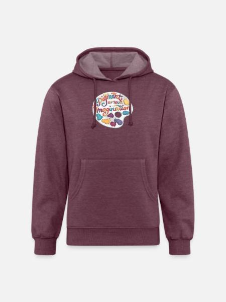 Pigment Of Your Imagination - Unisex Organic Hoodie - heather burgundy