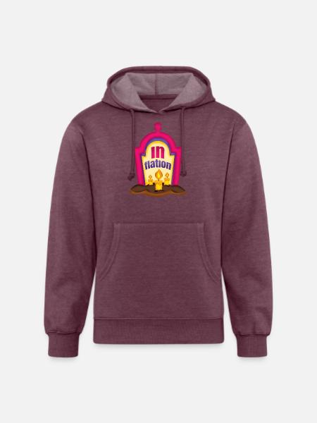 Halloween Inflation Grave - Unisex Organic Hoodie - heather burgundy