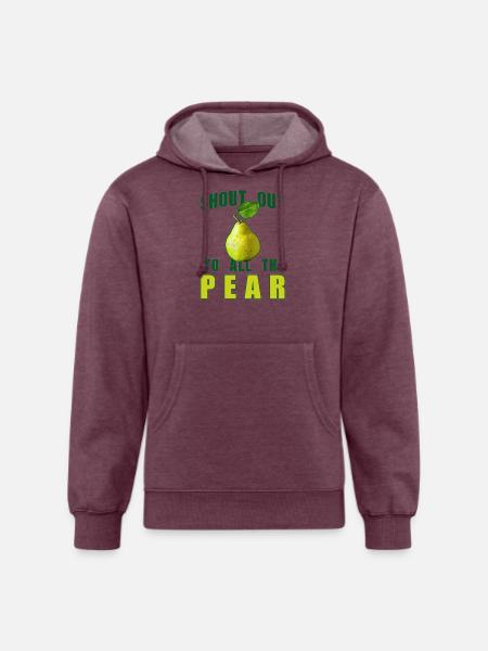 Shout Out To All The Pear - Unisex Organic Hoodie - heather burgundy