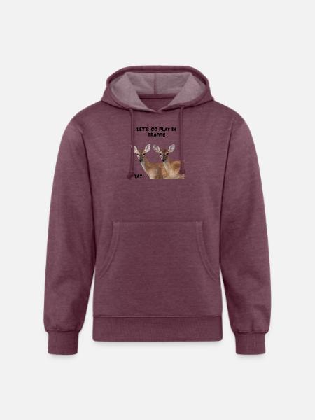 Risky Deer - Unisex Organic Hoodie - heather burgundy