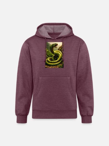 Titanoboa: prehistoric predator. - Unisex Organic Hoodie - heather burgundy