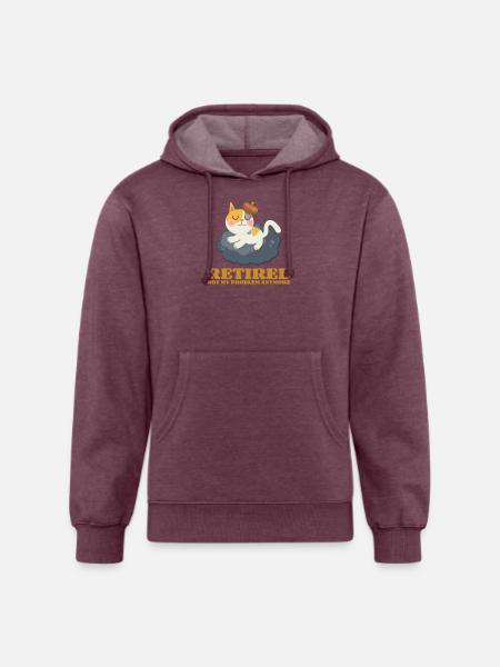 Cat King Queen - Unisex Organic Hoodie - heather burgundy