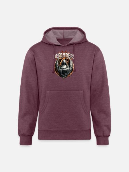 Customizable Defenders - Unisex Organic Hoodie - heather burgundy