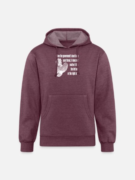 When The Governments Boot - Unisex Organic Hoodie - heather burgundy