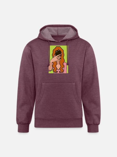 selfie - Unisex Organic Hoodie - heather burgundy