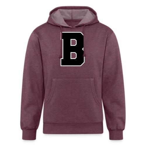 Varsity Letter B Athletic Alphabet Graphic - Unisex Organic Hoodie